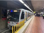 At 7th St/Metro Center Station in DTLA, we have an LACMTA Light Rail A Line train using older Siemens cars